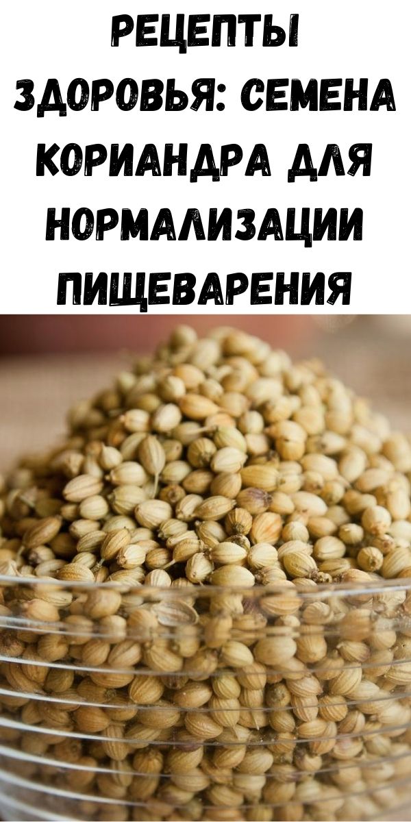 Рецепты здоровья: семена кориандра для нормализации пищеварения