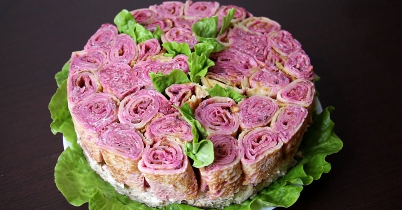 Рецепт салата «Букет роз»