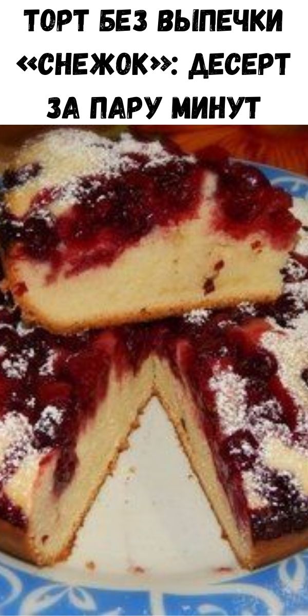 Торт без выпечки «Снежок»: десерт за пару минут