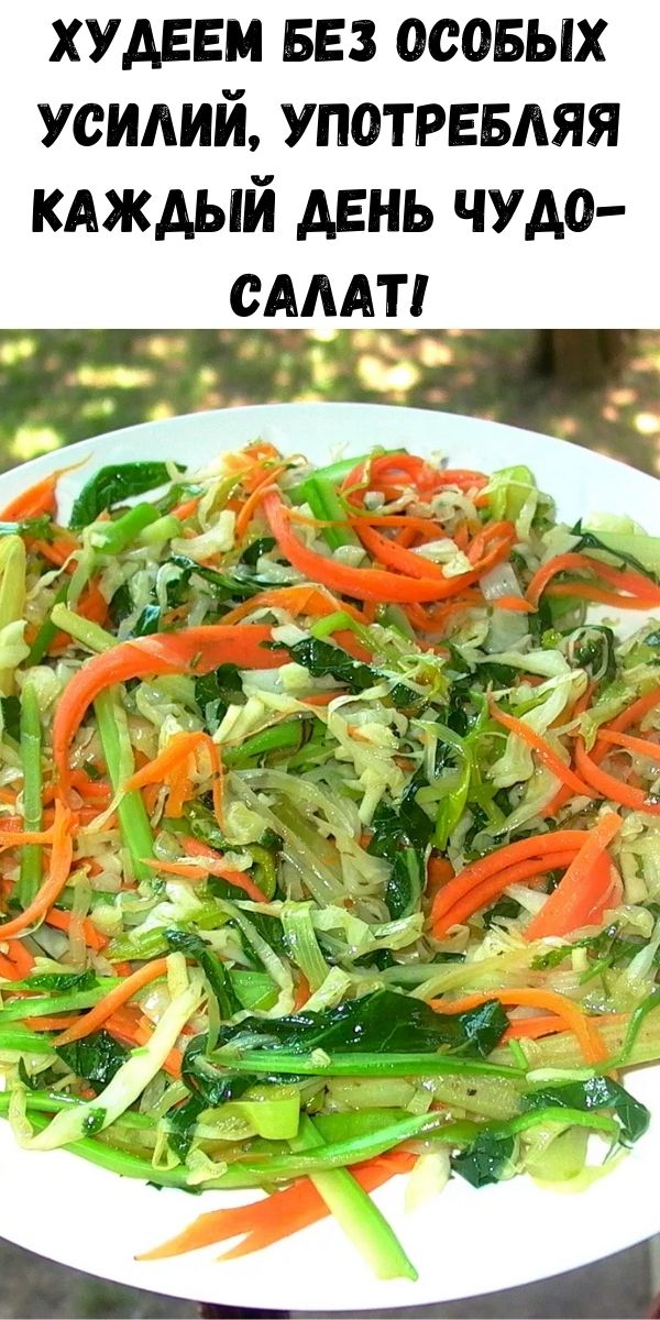 Худеем без особых усилий, употребляя каждый день чудо-салат!