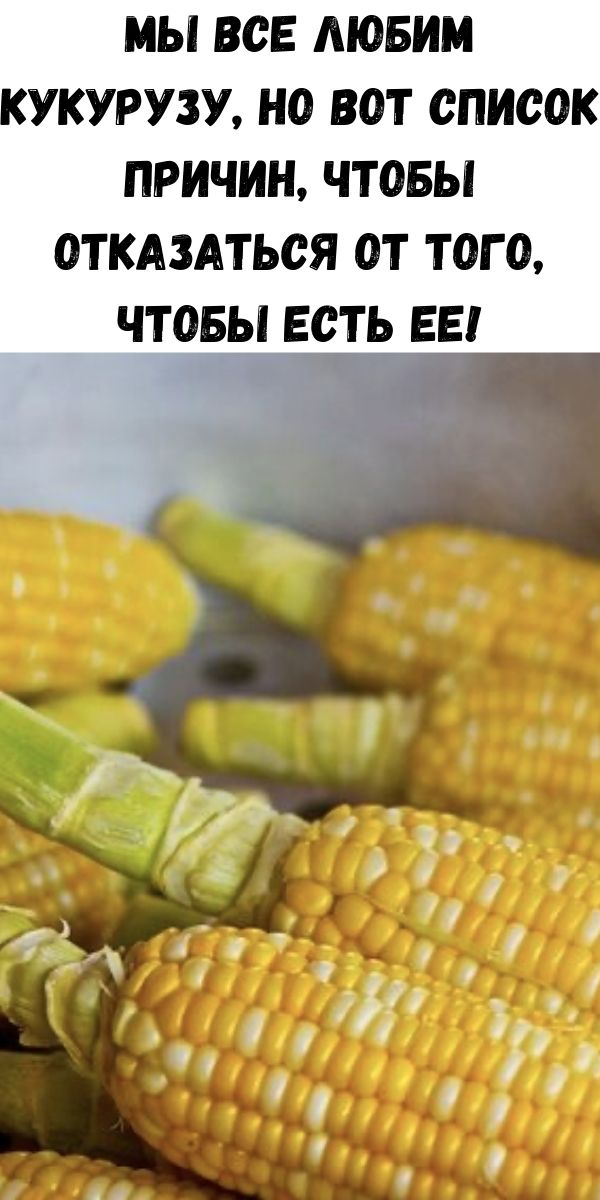 Мы все любим кукурузу, но вот список причин, чтобы отказаться от того, чтобы есть ее!