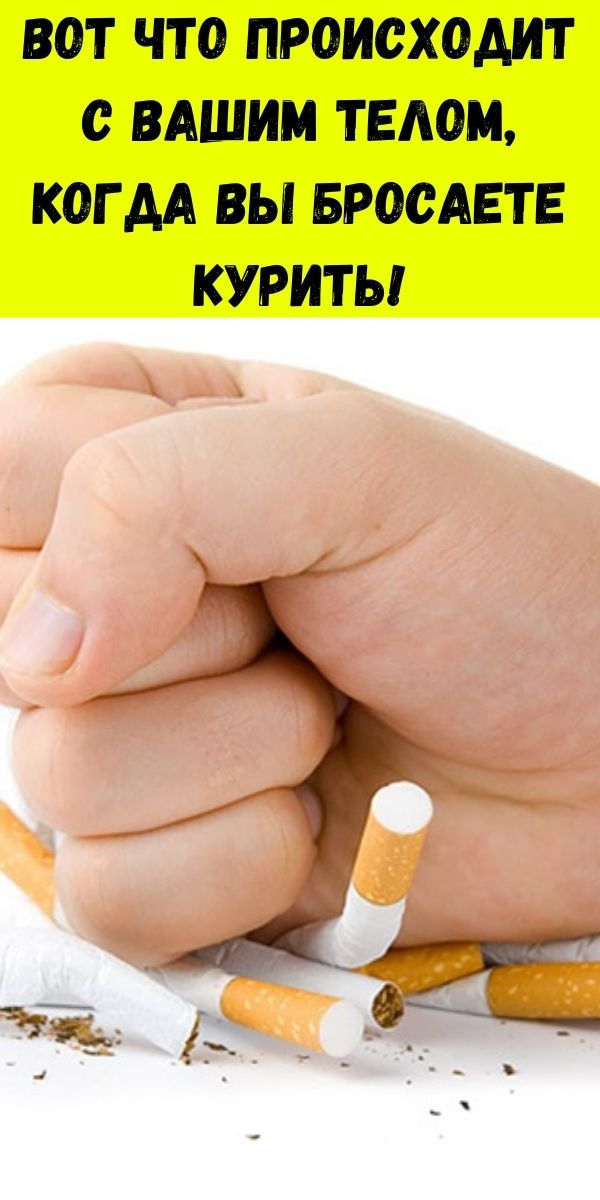 Вот что происходит с вашим телом, когда вы бросаете курить!